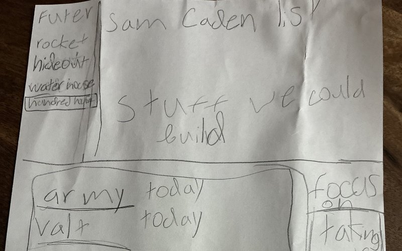 Caden's plans